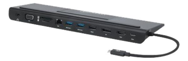 MANHATTAN USB-C 11-in-1 Triple-Monitor Docking Station with MST