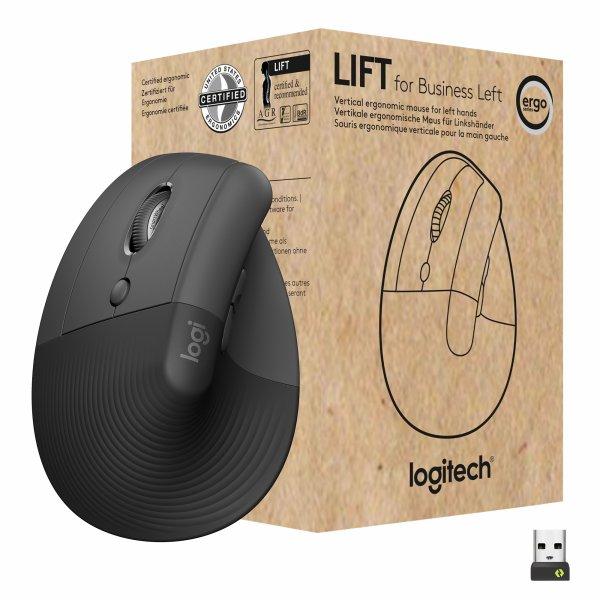 Logitech Mouse LIFT (LEFT) WL Vertical Ergonomic for Busi. graphite BT , 6 nappulaa