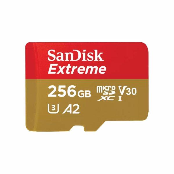 Sandisk Extreme  MicroSD 256GB 1 Y RescuePro Deluxe, 190MB/130MB/s