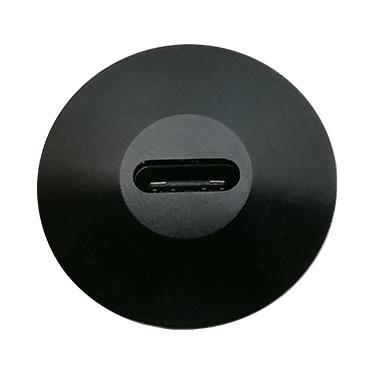 Ochno Socket - 1.0 m, locking screw, 1x100W Gen2 USB-C outlet, Anodized aluminium, Black color