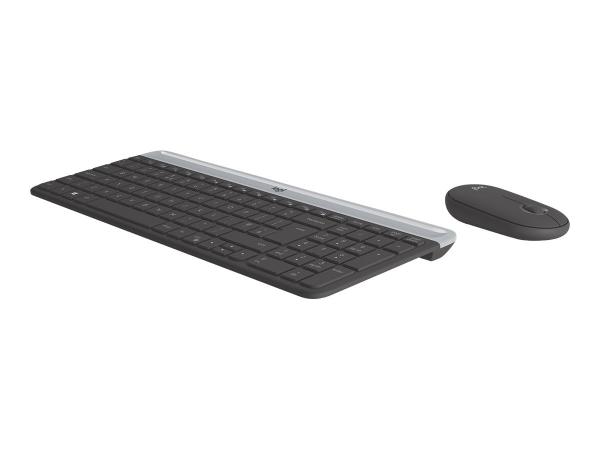 Logitech Slim Wireless Combo MK470 Keyboard and mouse set Wireless, US International layout