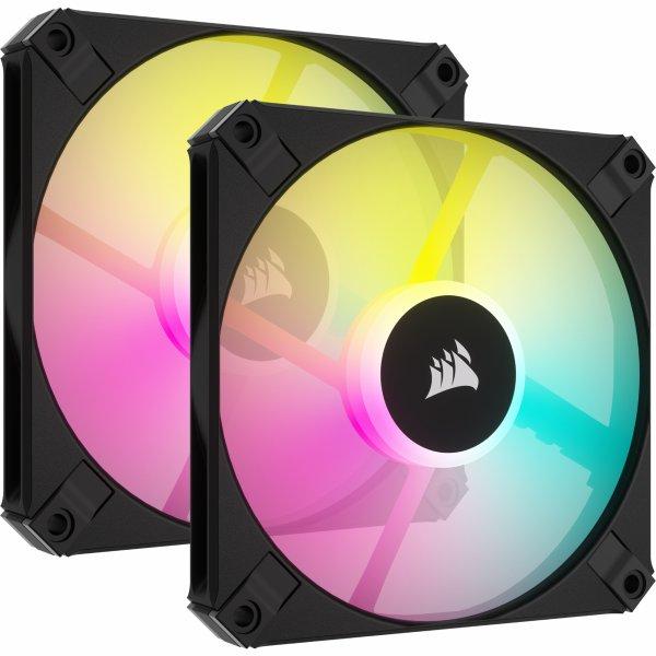 Corsair AF120 RGB Slim RGB Fan Dual Pack, w/ Lightning Node Core