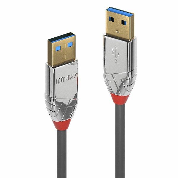 Lindy 36626, 1 m, USB A, USB A, USB 3.2 Gen 1 (3.1 Gen 1), 5000 Mbit/s, Harmaa