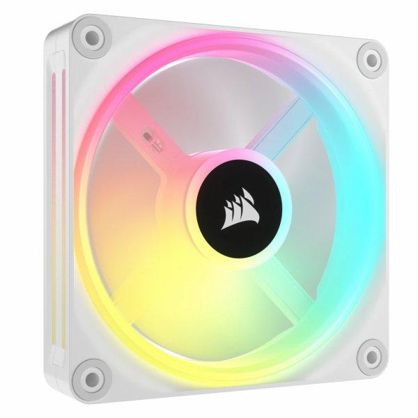 Corsair QX120 RGB Mag. Dome RGB White Fan St. Kit 120mm, QX RGB Series
