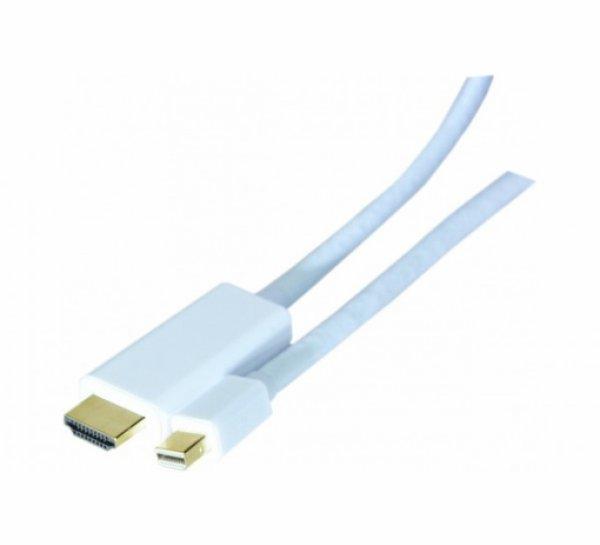 EXC Mini DisplayPort 1-2 to HDMI 2-0 cord White 2m