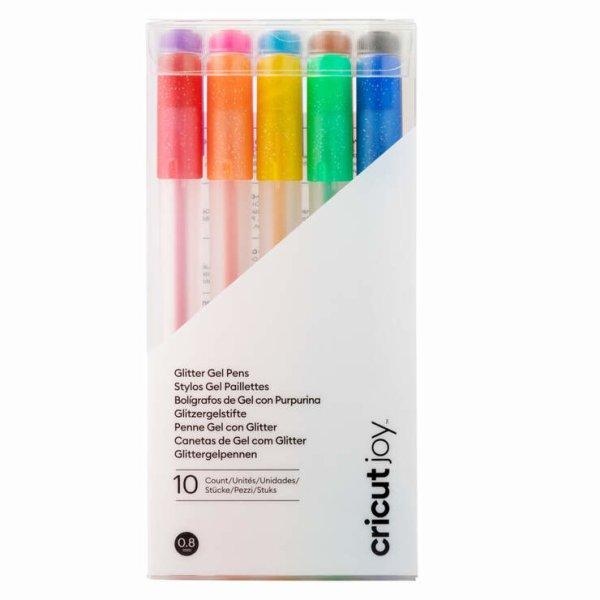 Cricut Joy Glitter Gel pens 10-pack (Rainbow + Pink, Brown, Black)