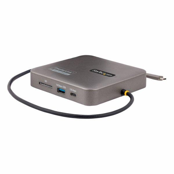 StarTech.com USB C Multiport Adapter, Dual HDMI Video, 4K 60Hz, 2-Port 10Gbps USB-A/USB-C 3.1 Hub, 100W USB Power Delivery Charging, GbE, SD, USB Type-C Mini Travel Dock, 12/30cm Cable - Laptop (102B-USBC-MULTIPORT) Dockingstation