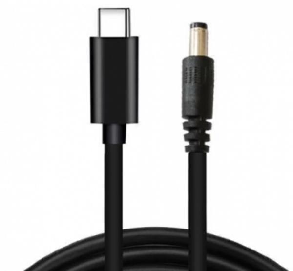 LVSUN USB Cable USB-C to 12VDC 1m Black (3A max current)