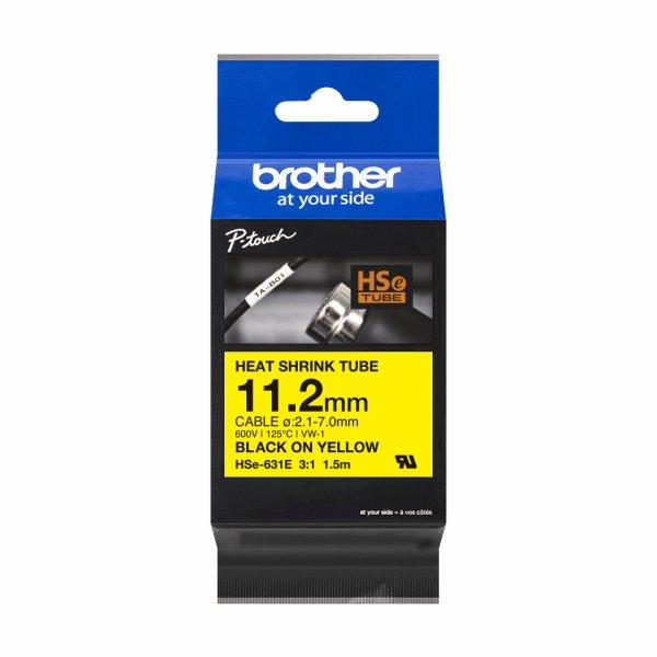 BROTHER B-ON-W HEAT SHRINK TUBE 11.2MM YELLOW