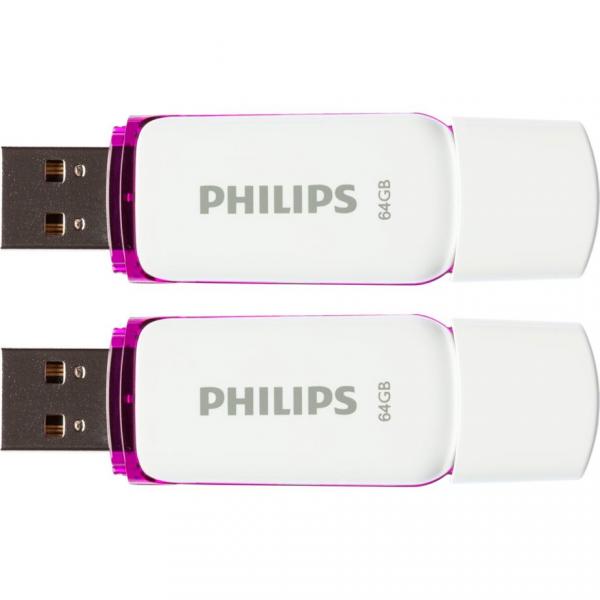 Philips USB 2.0 2-Pack      64GB Snow Edition Magic Purple