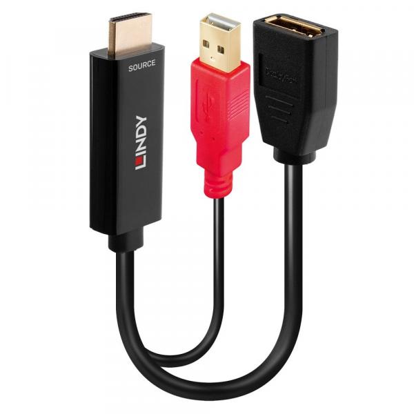 HDMI 18G - DisplayPort 1.2 -muunnin USB-virralla
