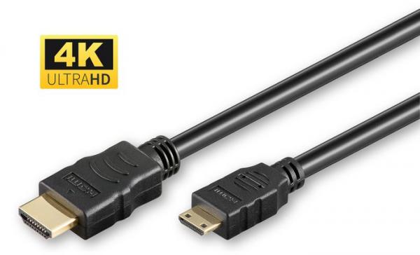 MicroConnect High Speed ​​HDMI 2.0 A - HDMI Mini C -kaapeli, 5m Ethernet