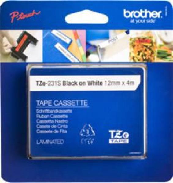 Brother Schriftb. TZE231S 12mm wh/black