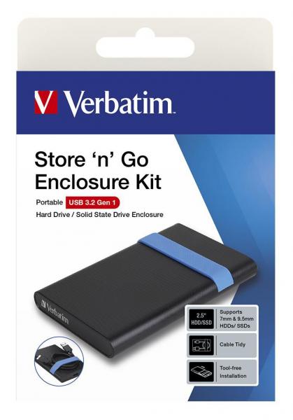 Verbatim 2.5" HDD/SSD kotelo, USB 3.2 Gen 1