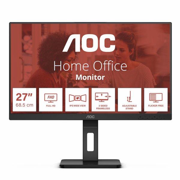 AOC 27E3QAF 27 1920 x 1080 VGA (HD-15) HDMI DisplayPort 75Hz Pivot Skrm