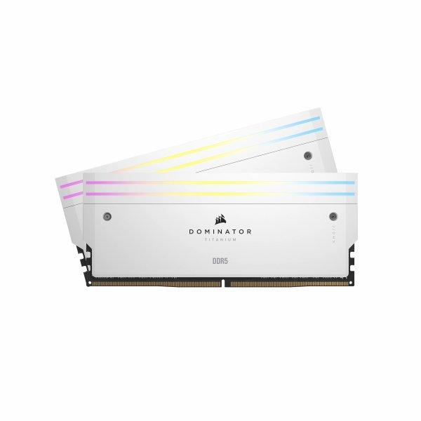 CORSAIR DOMINATOR TITANIUM RGB 32GB 2x16GB DDR5 6000MT/s DIMM Unbuffered 30-36-36-76 Std PMIC XMP 3.0 White Heatspreader 1.4V