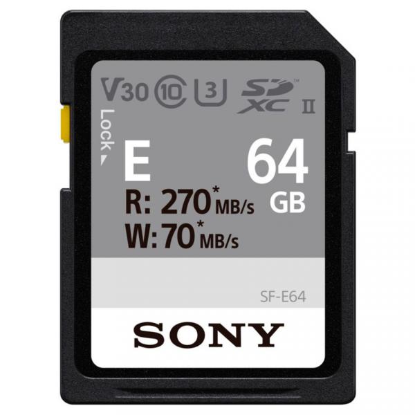 Sony SDXC E series          64GB UHS-II Class 10 U3 V30