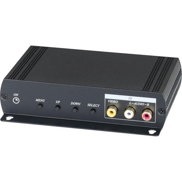 Signaalinmuunnin komposiittivideo äänellä, 3xRCA -> HDMI 19-pin naaras tai VGA HD15 naaras, komponenttikaapelin jatko, 1080p, musta