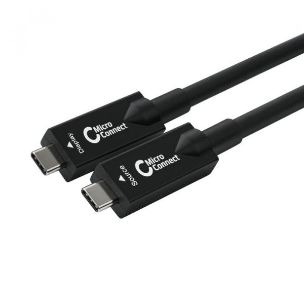 MicroConnect USB-C -hybridikaapeli 12,5 m, 60 W, 10 Gbps, 4K60 Hz