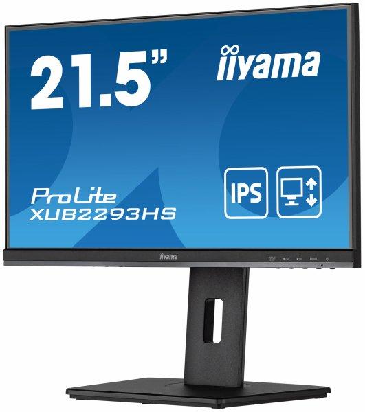 iiyama ProLite XUB2293HS-B5 22 1920 x 1080 HDMI DisplayPort 75Hz Pivot Skrm