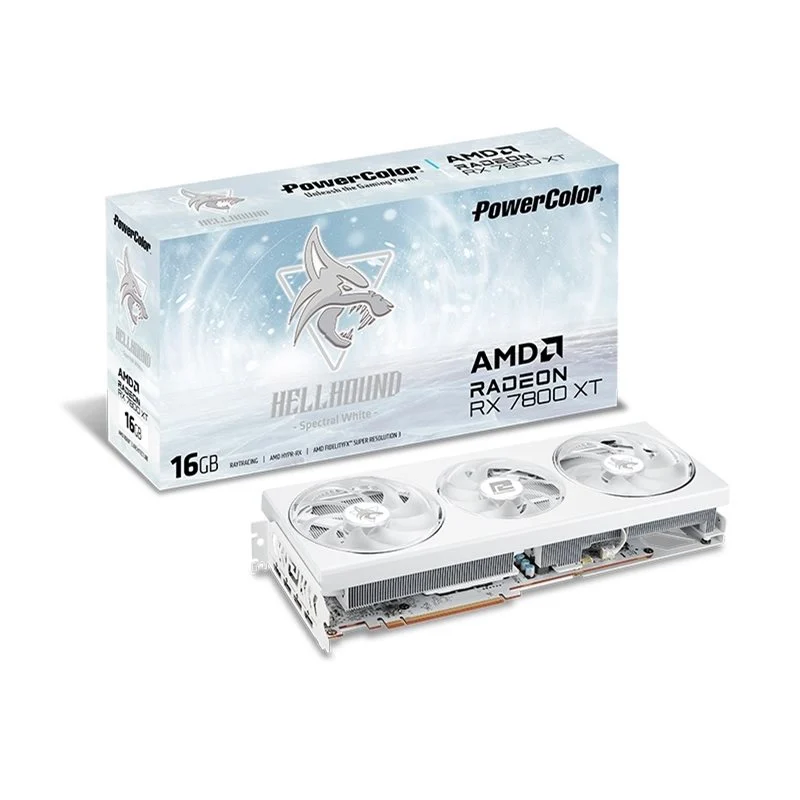 POWERCOLOR Hellhound Spectral White AMD Radeon RX 7800 XT 16GB GDDR6