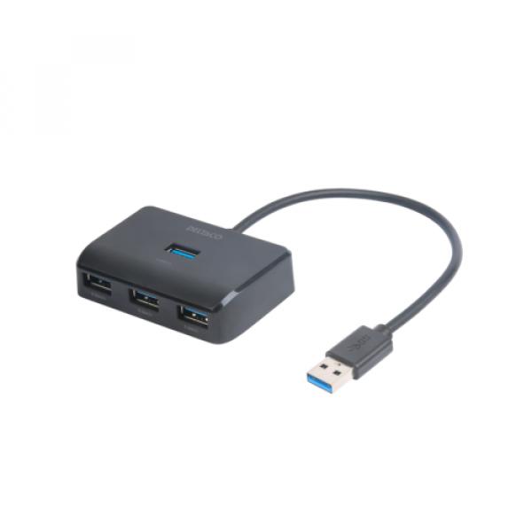 USB-A hub, 5 Gbps, 4x USB-A, black