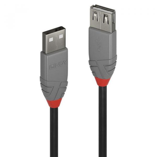 Lindy USB 2.0 Typ A Extension 0,5m Black