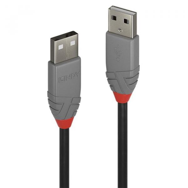 Cable Lindy USB 2.0 Typ A 0,5m Black