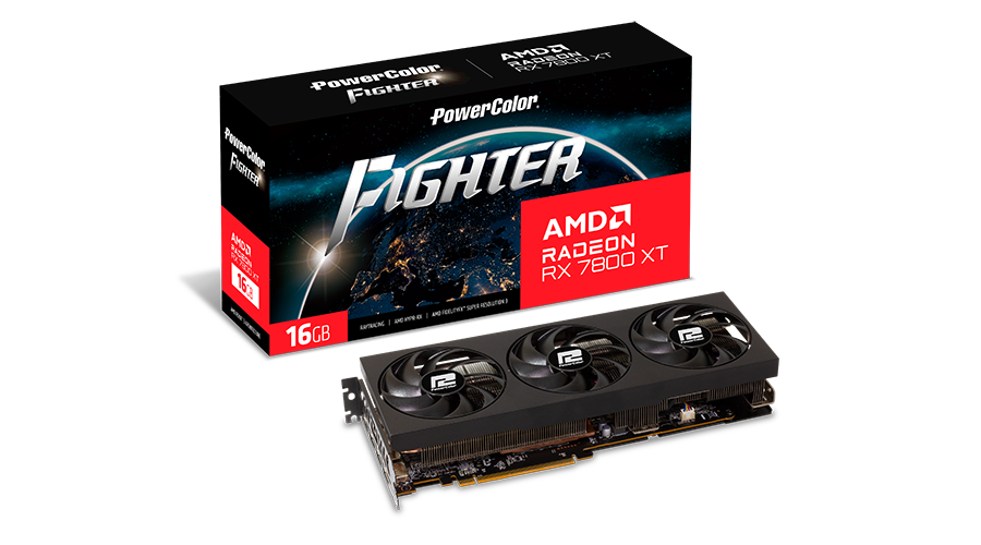 PowerColor AMD Radeon Fighter  RX 7800 XT 16GB GDDR6 Graphics card