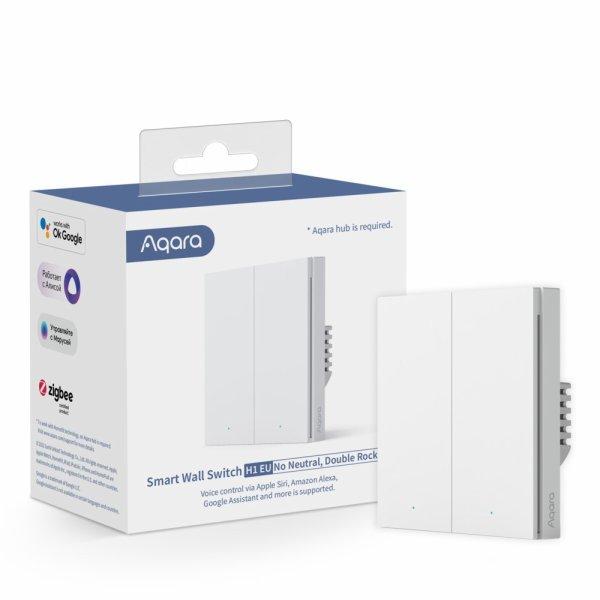 Aqara Smart Wall Switch H1 No neutral, double rocker