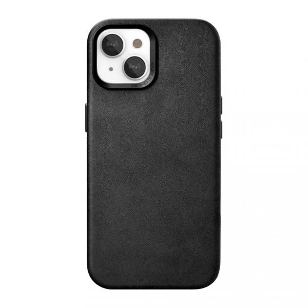 Woodcessories Bio Leather Case MagSafe iPhone 15 Black