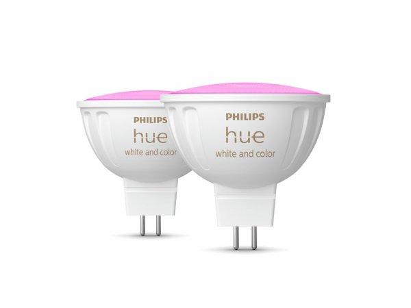 Philips Hue White amp Color Ambiance MR16 LED-Lampe 400lm, 2er Pack
