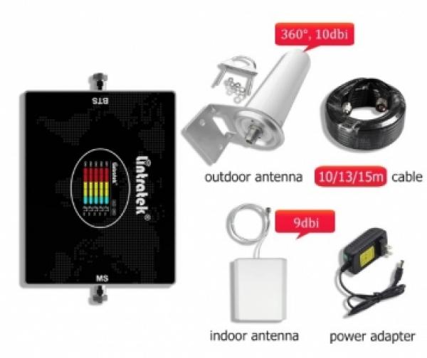 Lintratek 4G/3G/2G-repeater kit 20dBm 5-Band, 800/900/1800/2100/2600MHz