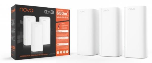 Tenda Nova EX12 Mesh WiFi 6 AX3000 3-pack LAN: 3x 10/100/1000Base-T 650m2
