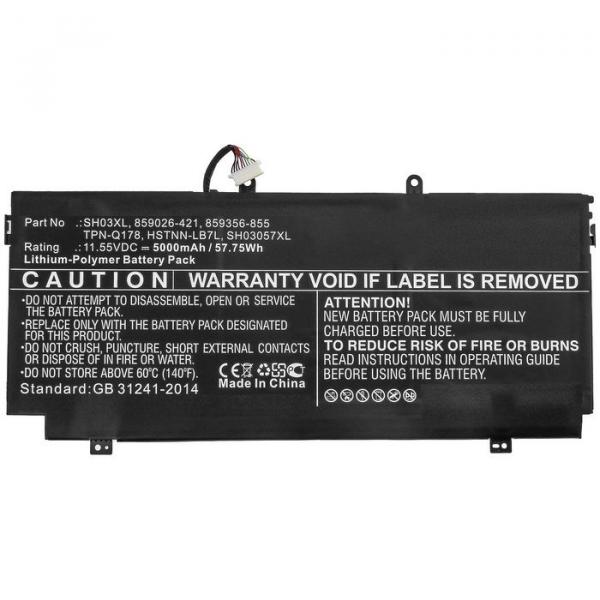 CoreParts Laptop Battery for HP 57.75Wh Li-Pol 11.55V 5000mAh