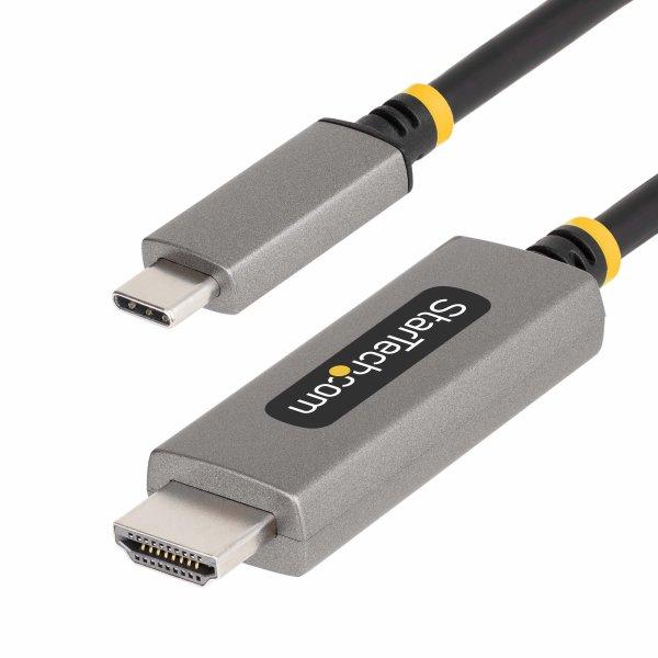 StarTech.com 3ft (1m) USB-C to HDMI Adapter Cable, 8K 60Hz, 4K 144Hz, HDR10, USB Type-C to HDMI 2.1 Video Converter Cable, USB-C DP Alt Mode/USB4/Thunderbolt 3/4 Compatible - USB-C Laptop to HDMI Monitor (134B-USBC-HDMI211M) Videoadapterkabel 1m