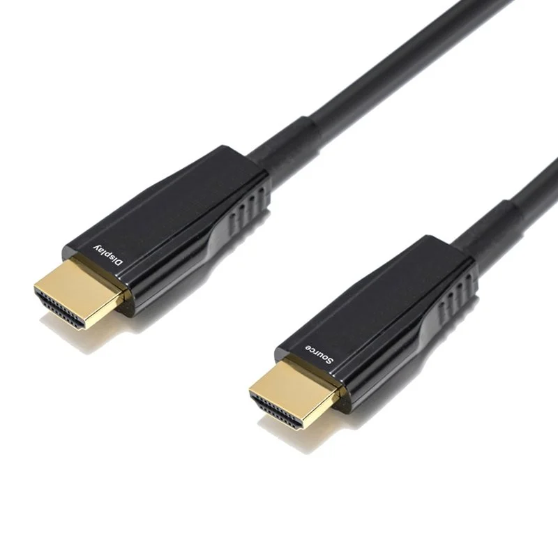Deltaco 2.1 HDMI -näyttökaapeli, AOC, 10m, musta, 48Gbps, 10m, black, AOC
