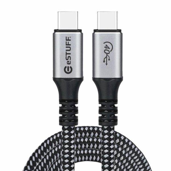 eSTUFF ES604514-BULK USB-kaapeli 1,2 m USB4 Gen 3x2 USB C Harmaa