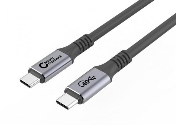 MicroConnect Premium USB4 Gen3x2 USB Type-C kabel 50cm Sort