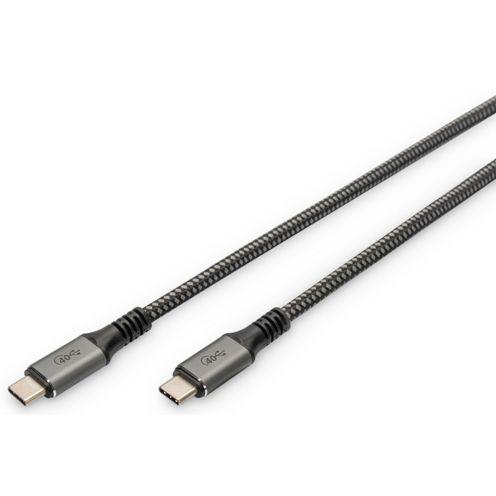 DIGITUS USB 4.0 Typ-C Kabel 1m AL-Geh. PP braid 8K/60Hz PD3.0