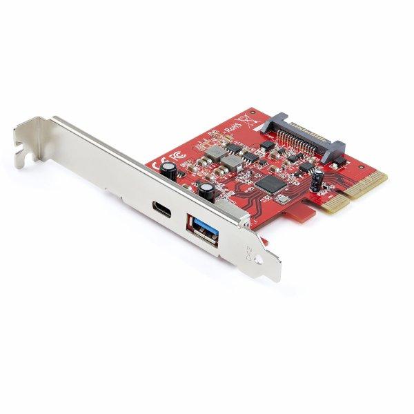 STARTECH.COM 2-Port 10Gbps USB-A & USB-C PCIe Card - USB 3.1 Gen 2 PCI Express Type C/A Host Controller Card Adapter