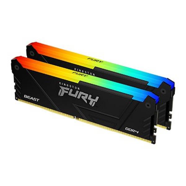 Kingston 64GB 3200MHz DDR4 CL16 DIMM (2 x 32GB) FURY Beast RGB