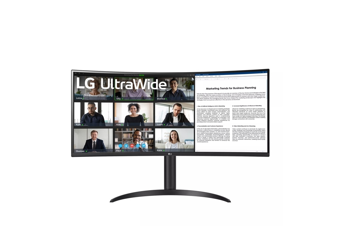 LG UltraWide 34WR55QC-B 34 3440 x 1440 (UltraWide) HDMI DisplayPort USB-C 100Hz  Dockingskrm