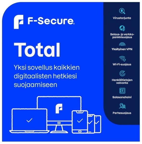 F-SECURE TOTAL (2 YEAR, 1 DEVICES), E-KEY