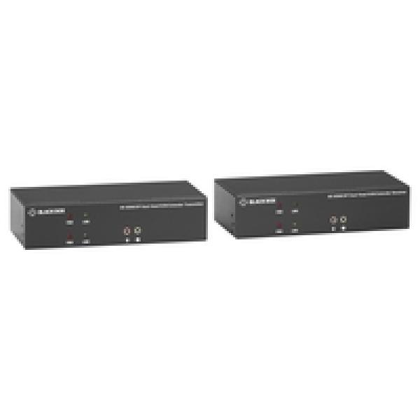 BLACK BOX KVX SERIES KVM EXTENDER OVER CATX  4K, DUAL-HEAD, HDMI/DISPLAYPORT, USB 2.0, SERIAL, AUDIO, LOCAL VIDEO