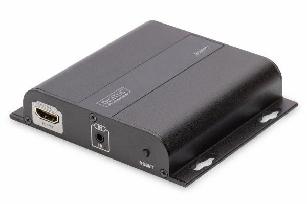 DIGITUS Professional 4K HDMI Extender via CAT / IP (receiver unit) Video/audio/infrard forlnger