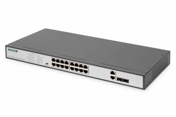 DIGITUS DN-95342-1 Switch 16-porte Fast Ethernet PoE+