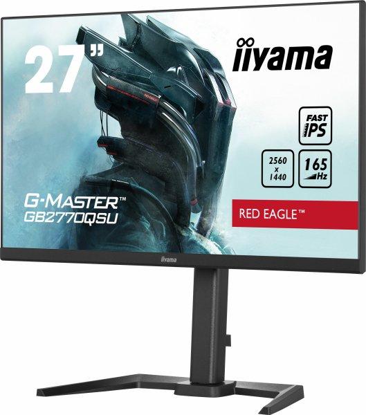 iiyama G-MASTER Red Eagle GB2770QSU-B5 27 2560 x 1440 (2K) HDMI DisplayPort 165Hz Pivot Skrm