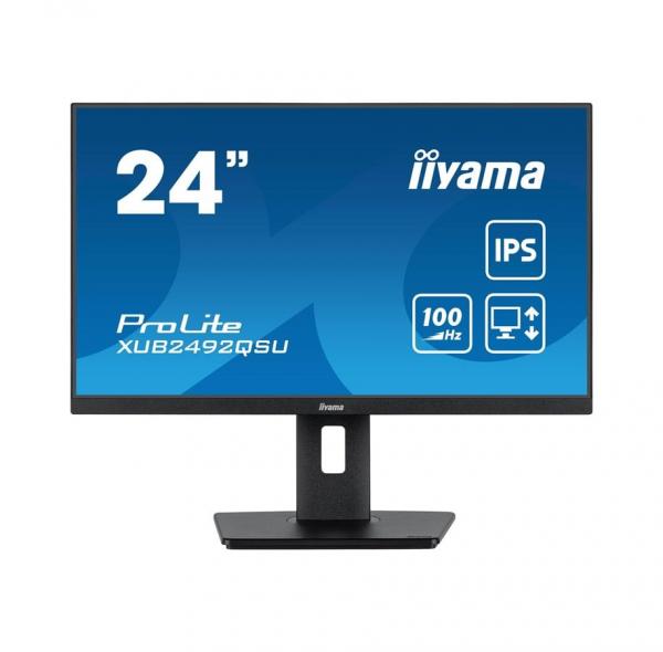 iiyama ProLite XUB2492QSU-B1 24 2560 x 1440 (2K) HDMI DisplayPort 100Hz Pivot Skrm