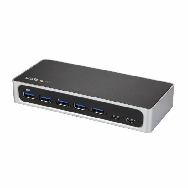 StarTech.com 7 Port USB C Hub  Charge Port - USB-C to 5x USB-A 2x USB-C (USB 3.0 SuperSpeed 5Gbps) - Self Powered USB 3.1 Gen 1 Type-C Hub w/ Power Adapter - Desktop/Laptop Hub (HB30C5A2CSC) Hub 7 porte USB